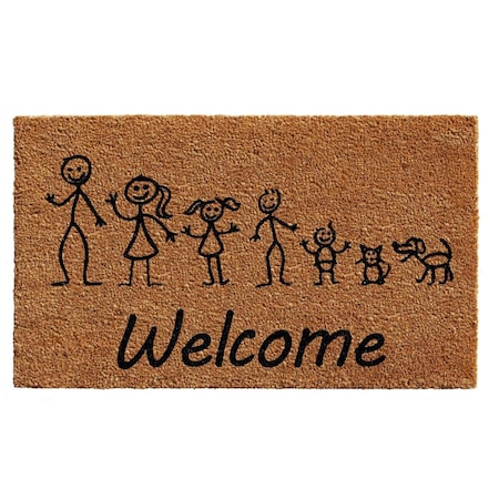 Calloway Mills 24 x 36 in. Stick Family Rectangular Doormat Natural & Black 103392436